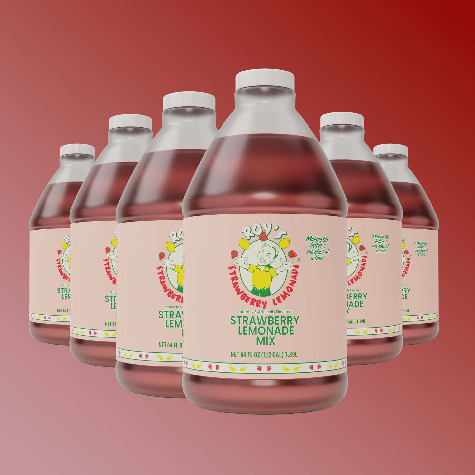 Roy's Fresh Strawberry Lemonade Mix Jug (1/2 Gal)